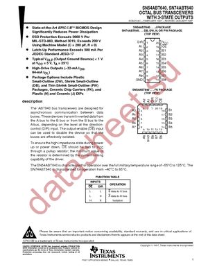 SN74ABT640DBR datasheet  